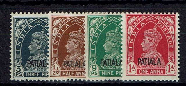 Image of Indian Convention States ~ Patiala SG 98/101 LMM British Commonwealth Stamp
